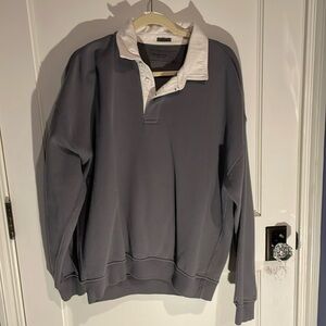 Abercrombie & Fitch Oversized Crewneck Dark Gray